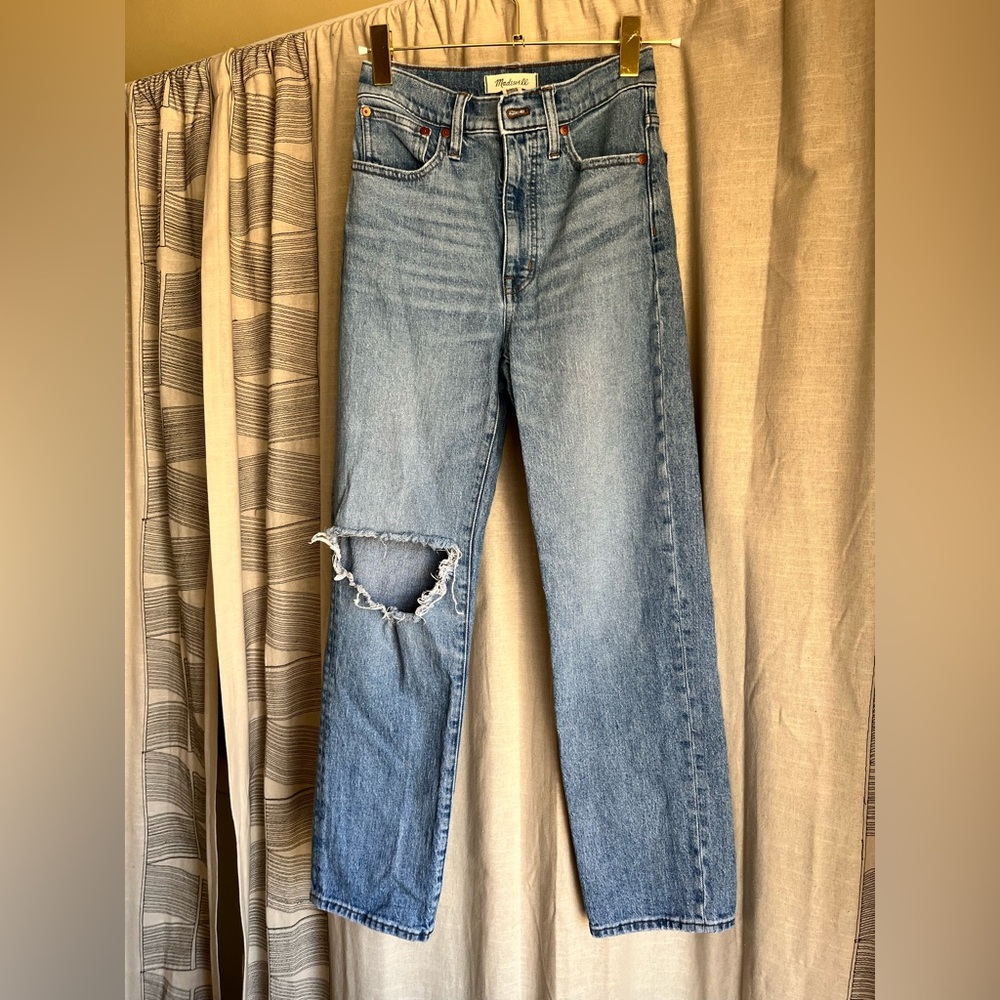 Madewell The Perfect Vintage Straight Jeans Medium Wash Size 25